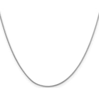 10K White Gold 20" Snake Chain with Polished Finish and Rhodium Plating