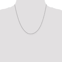 10K White Gold 20" Snake Chain with Polished Finish and Rhodium Plating