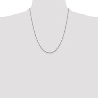 10K White Gold 22" Diamond-Cut Cable Chain Necklace - Rhodium Plated