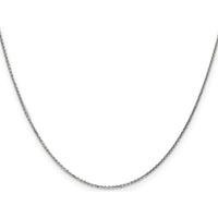 10K White Gold 22" Diamond-Cut Cable Chain Necklace with Rhodium Plating