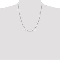 10K White Gold 22" Diamond-Cut Cable Chain Necklace with Rhodium Plating