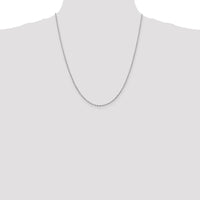 10K White Gold 22" Diamond-Cut Rope Chain - 1.85mm Width