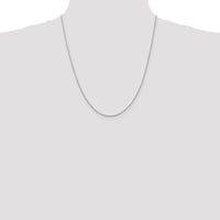 10K White Gold 22" Diamond-Cut Rope Chain Necklace - 1.5mm Width
