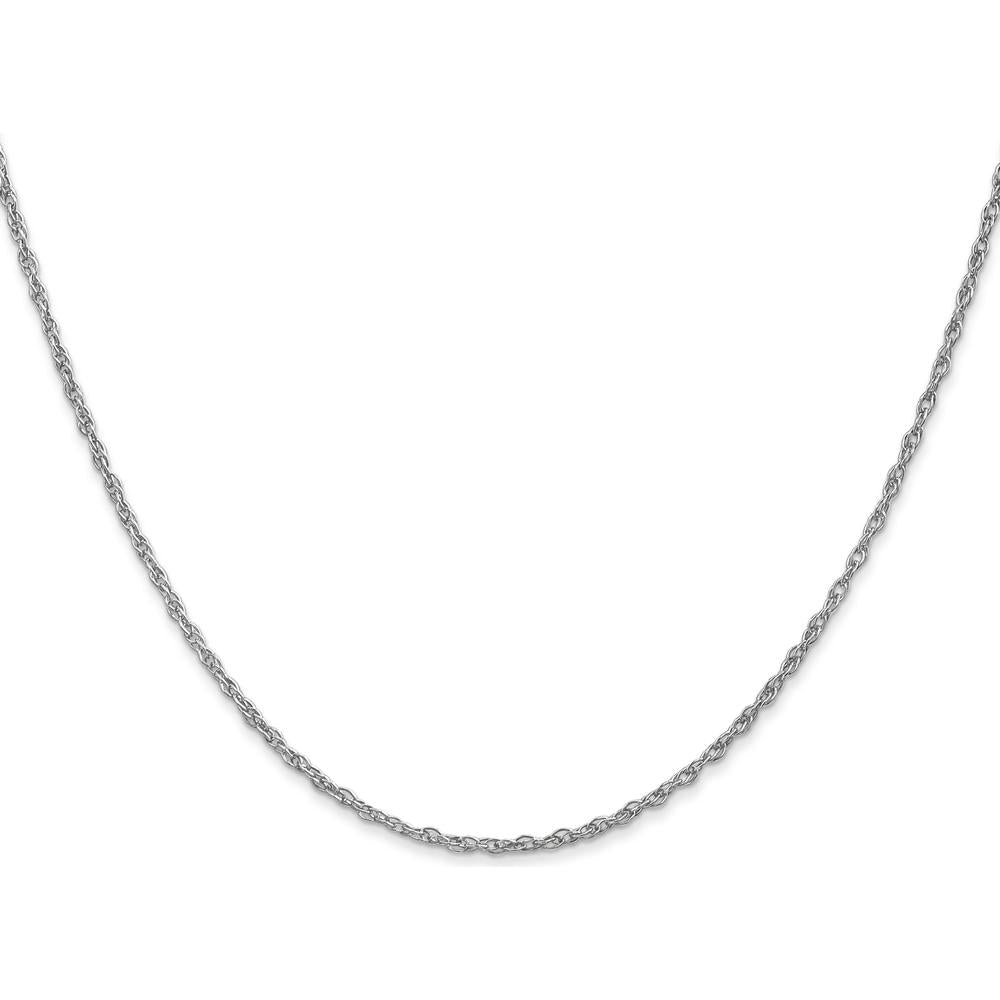 10K White Gold 22" Heavy-Baby Rope Chain - 1.3mm Width