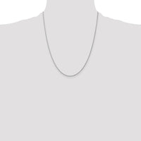 10K White Gold 22" Spiga Chain with Diamond-Cut Texture - 1.05mm Width