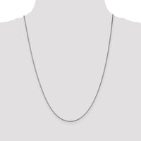 10K White Gold 24" 1.05mm Box Chain Necklace with Lobster Clasp