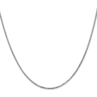 10K White Gold 24" Box Chain Necklace - Polished Finish with Lobster Clasp