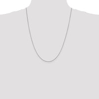 10K White Gold 24" Box Chain Necklace - Sleek and Polished Design