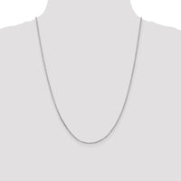10K White Gold 24" Diamond-Cut Cable Chain Necklace with Lobster Clasp