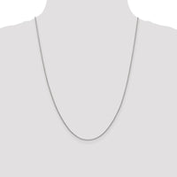 10K White Gold 24" Round Open Link Cable Chain Necklace - Polished Finish with Lobster Clasp