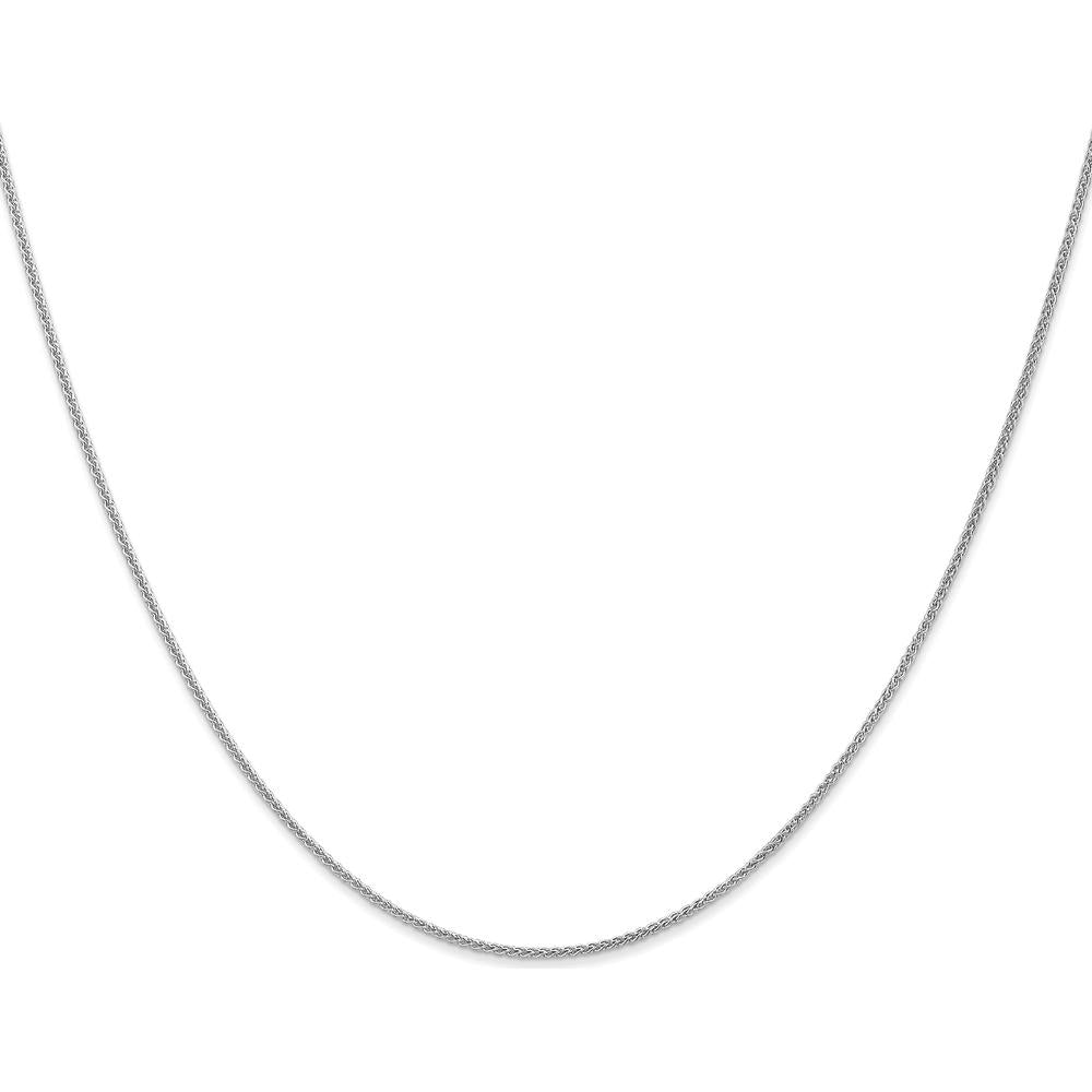 10K White Gold 24" Spiga Chain with Rhodium Plating