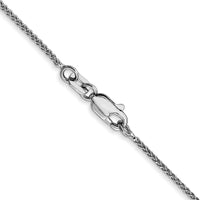 10K White Gold 24" Spiga Chain with Rhodium Plating