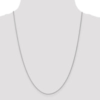 10K White Gold 24" Spiga Chain with Rhodium Plating