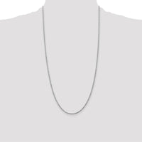 10K White Gold 28" 2mm Diamond-cut Rope Chain Necklace - Rhodium Plated