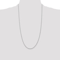 10K White Gold 28" Diamond-Cut Rope Chain with Polished Finish and Lobster Clasp