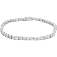10K White Gold 3 Carat Diamond Tennis Bracelet - 3.00 Carat Total Diamond Weight