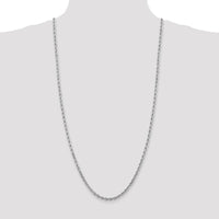 10K White Gold 30" Diamond-Cut Rope Chain - 4mm Width
