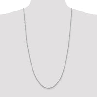 10K White Gold 30" Diamond-Cut Rope Chain Necklace - 2.75mm Width