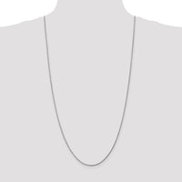 10K White Gold 30" Diamond-cut Rope Chain Necklace - Rhodium Plated, 1.75mm Width