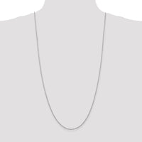 10K White Gold 30" Diamond-Cut Rope Chain Necklace with Lobster Clasp - Rhodium Plated Finish