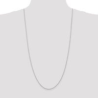 10K White Gold 30" Diamond-Cut Rope Chain with Rhodium Plating - 1.5mm Width