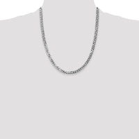 10K White Gold 4.75mm Flat Beveled Curb Chain Necklace - 22" Length