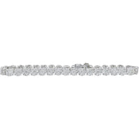 10K White Gold 4 Carat Lab Grown Diamond Tennis Bracelet