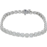 10K White Gold 4 Carat Lab Grown Diamond Tennis Bracelet