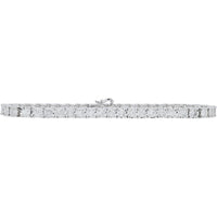 10K White Gold 4 Carat Prong - Set Round Diamond Tennis Bracelet