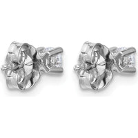 10K White Gold 4-Prong Round Diamond Stud Earrings - 0.25 Carats Total Diamond Weight by Oro Pregiato