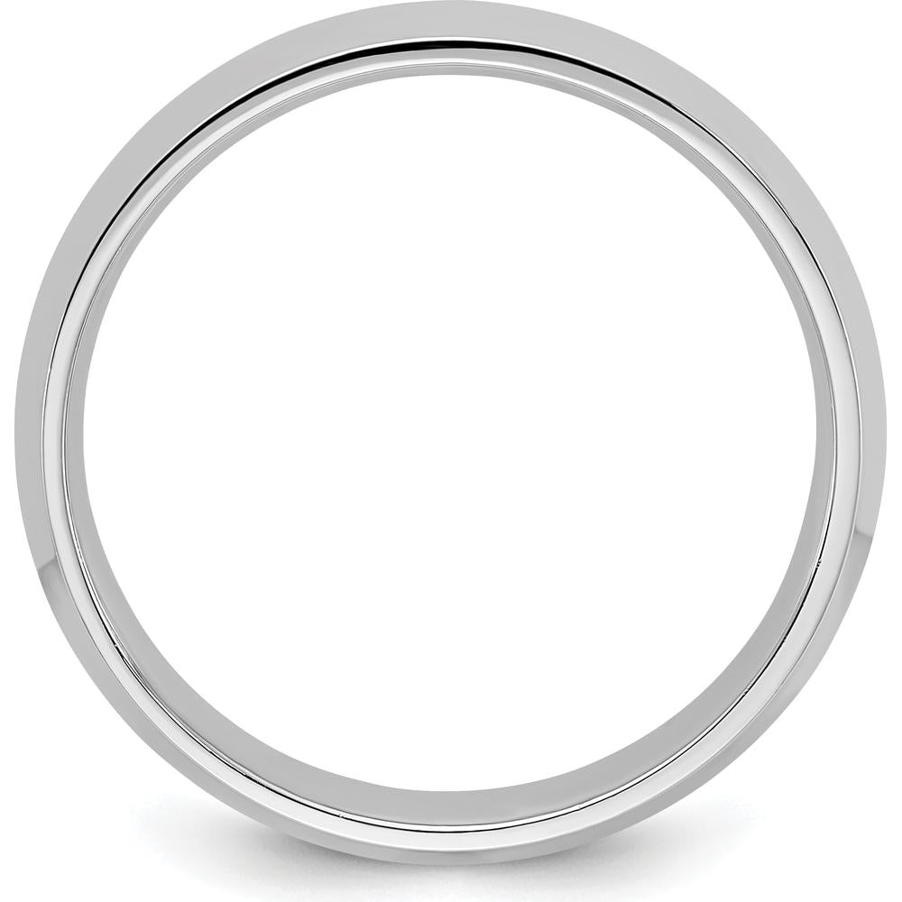 10K White Gold 4mm Knife Edge Comfort Fit Wedding Band Size 7