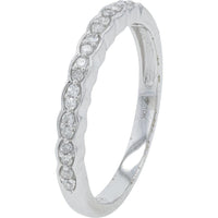 10K White Gold .50 Carat Diamond Bridal Set with Milgrain Detail and Round Brilliant Diamonds