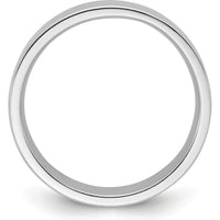 10K White Gold 5mm Standard Weight Flat Comfort Fit Wedding Band - Size 9.5