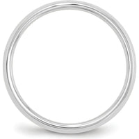 10K White Gold 6mm Knife Edge Comfort Fit Wedding Band with Sizable Feature - Perfect for Engraving