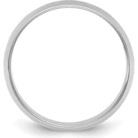 10K White Gold 9mm Half Round Band - Size 9.5