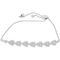 10K White Gold Bracelet with .50 Carat Total Lab Grown Diamonds