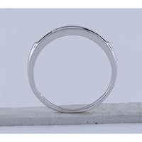 10K White Gold Channel-Set Round Diamond Band Ring - 1/8 Carat Total Diamond Weight