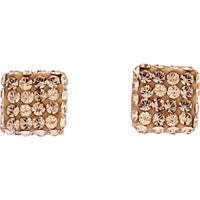 10K White Gold Colorado Topaz Crystal Stud Earrings - 1.0 Carat Total Topaz Weight