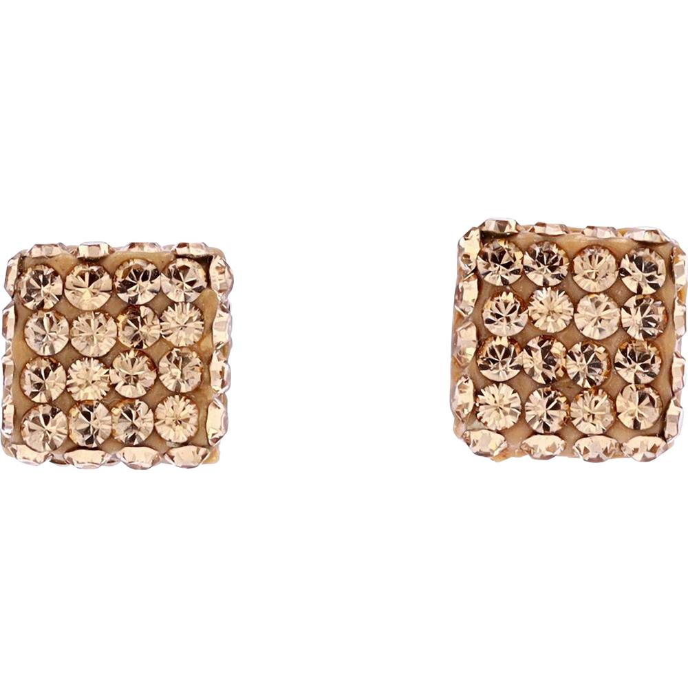 10K White Gold Colorado Topaz Crystal Stud Earrings - 1.0 Carat Total Topaz Weight