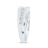 10K White Gold Diamond Band Ring - 1/2 Carat Total Diamond Weight