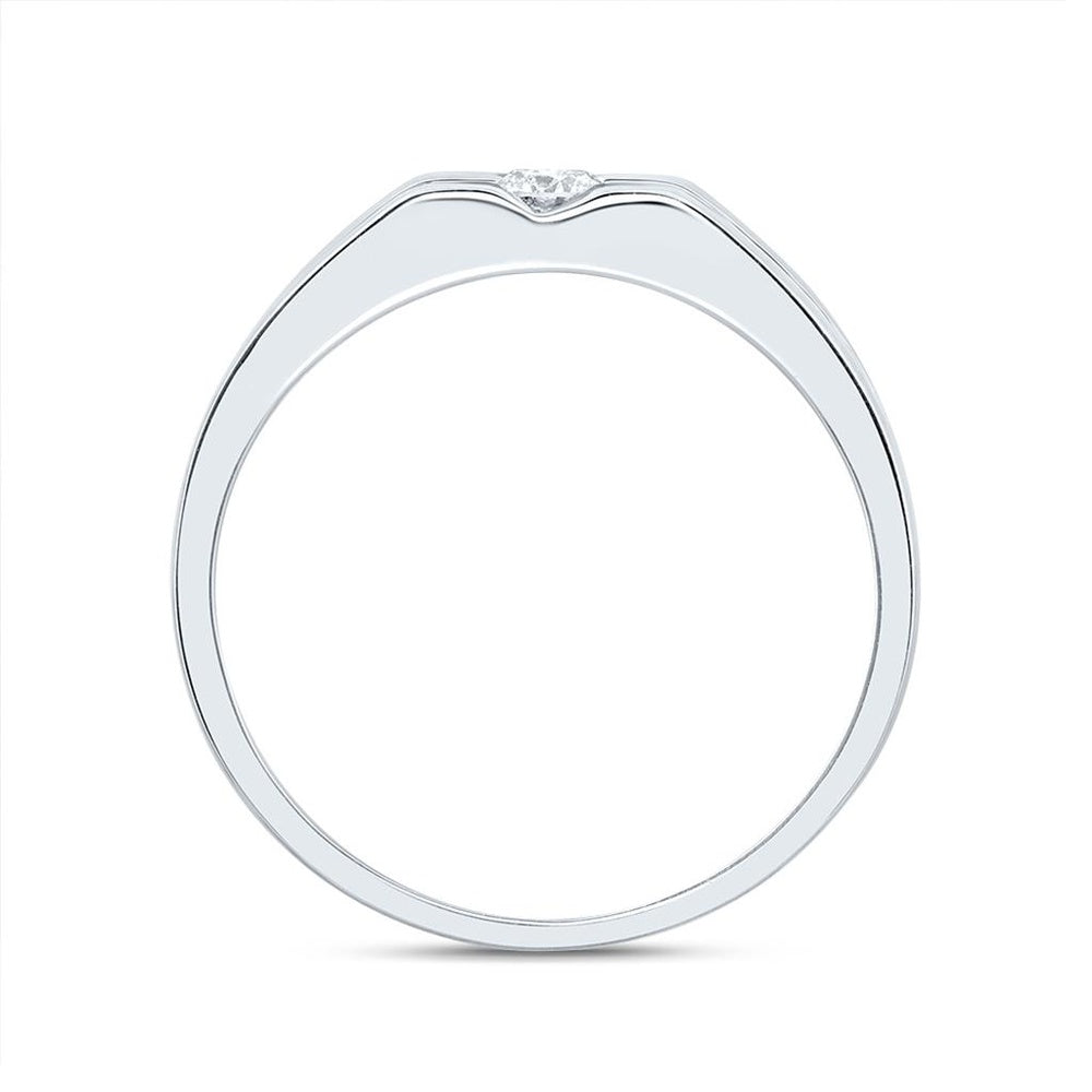 10K White Gold Diamond Band Ring - 1/2 Carat Total Diamond Weight