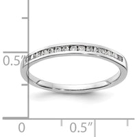 10K White Gold Diamond Channel Band - 0.15 Carat Total Diamond Weight by 0