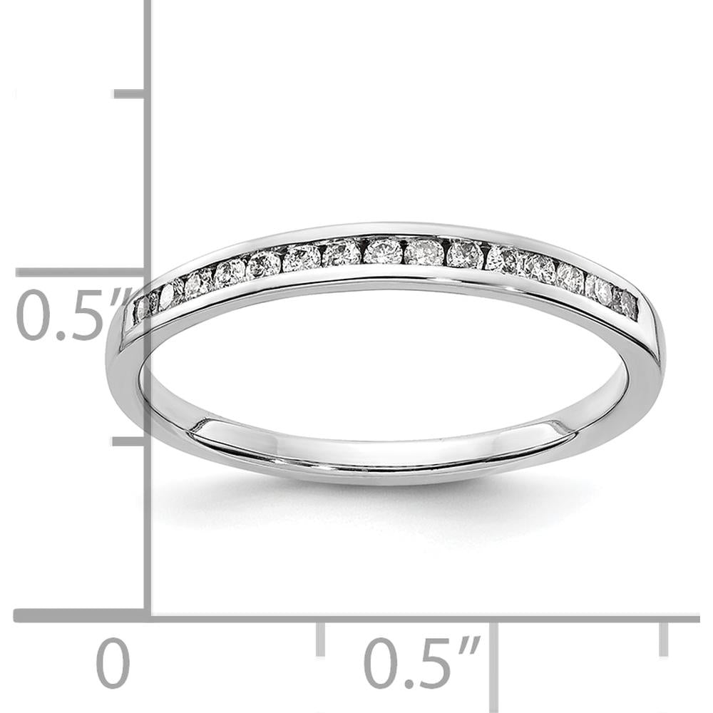 10K White Gold Diamond Channel Band - 0.15 Carat Total Diamond Weight by 0