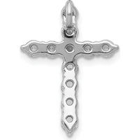 10K White Gold Diamond Cross Pendant Slide with 3/4 Carat Total Diamond Weight by Oro Pregiato