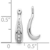 10K White Gold Diamond Earring Jackets - 0.25 Carats Total Diamond Weight by Oro Pregiato