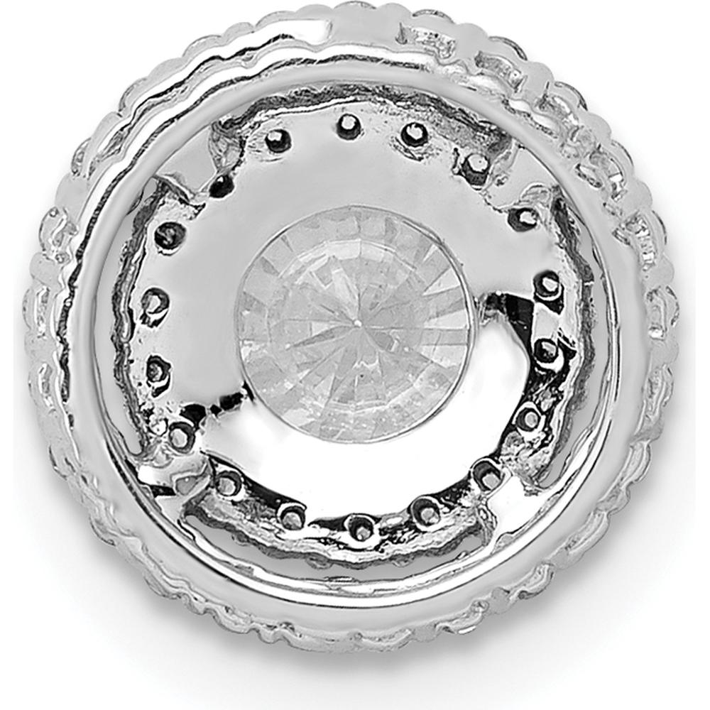 10K White Gold Diamond Halo Stud Earrings - 1/5 Carat Total Diamond Weight by Oro Pregiato