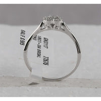 10K White Gold Diamond Heart Ring - 1/8 Carat Total Diamond Weight