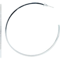 10K White Gold Diamond Hoops with Prong-Set Diamonds - 0.33 Carats Total Diamond Weight