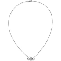 10K White Gold Diamond Infinity Heart Pendant Necklace - 0.25 Carat Total Diamond Weight by Oro Pregiato