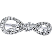 10K White Gold Diamond Infinity Ring with Prong Set Round Diamonds - 0.30 Carat Total Diamond Weight